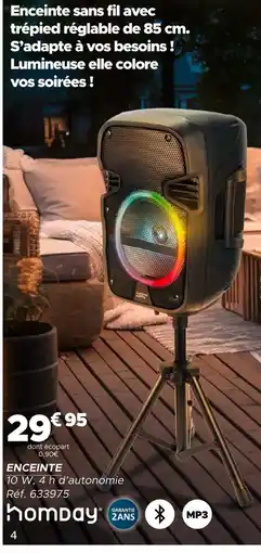 Gifi Homday Enceinte offre