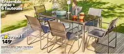 Gifi Ensemble repas table + fauteuils offre