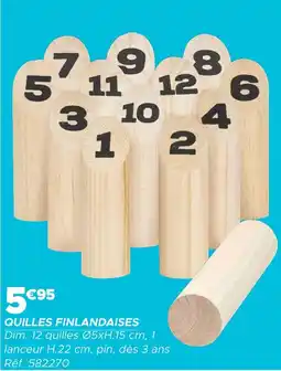 Gifi Quilles finlandaises offre