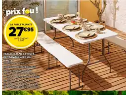 Gifi Table pliante Fiesta rectangulaire ou haute offre