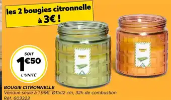 Gifi Bougie citronnelle offre