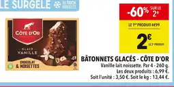 Supeco Côte D’or Bâtonnets glacés offre