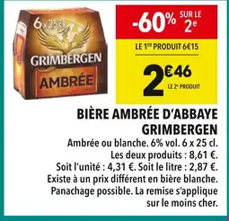 Supeco Grimbergen Bière Ambrée d'Abbaye offre