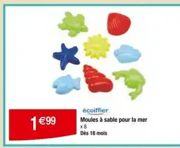 Carrefour écoiffier Moules à sable pour la mer offre