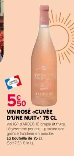 Kiriel Vin rosé cuvée d'une nuit offre