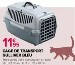 Kiriel Cage de transport gulliver bleu offre