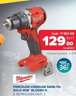 Prolians MILWAUKEE Perceuse-visseuse sans fil solo m18™ blddrc-o offre