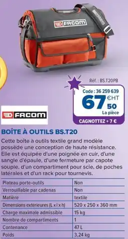 Prolians FACOM Boîte à outils bs.t20 offre