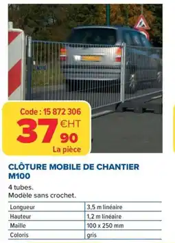 Prolians Clôture mobile de chantier m100 offre