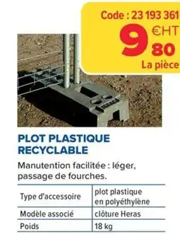 Prolians Plot plastique recyclable offre
