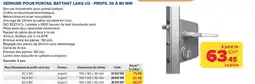 Prolians Serrure pour portail battant lakq u2 - profil 30 à 80 mm offre