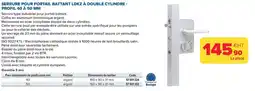 Prolians Serrure pour portail battant ldkz à double cylindre - profil 40 à 50 mm offre