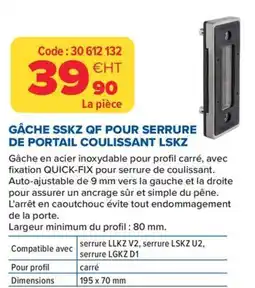 Prolians Gâche sskz qf pour serrure de portail coulissant lskz offre