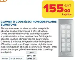 Prolians Clavier à code électronique filaire slimstone offre