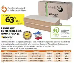 Bricomarché Panneaux en fibre de bois isonat flex 55 offre