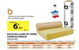 Bricomarché Rouleau laine de verre combles perdus offre