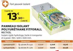 Bricomarché RECTICEL Panneau isolant polyurethane fitforall offre