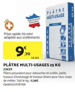 Bricomarché Plâtre multi-usages offre