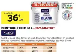Bricomarché NUANCE Peinture xtrem + 20% gratuit offre