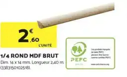 1/4 rond mdf brut