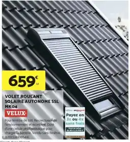 Bricomarché VELUX Volet roulant solaire autonome ssl mk04 offre