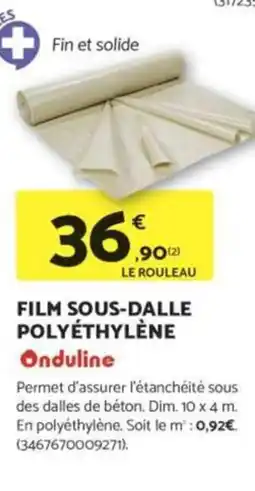 ONDULINE Film sous-dalle polyethylène