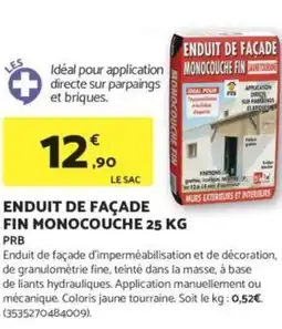 Bricomarché Enduit de façade fin monocouche offre