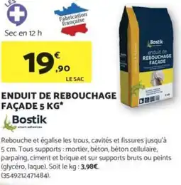 Bricomarché BOSTIK Enduit de rebouchage façade offre