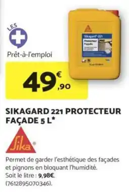 Bricomarché SIKA Sikagard 221 protecteur façade offre