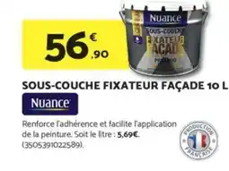 Bricomarché NUANCE Sous-couche fixateur façade 10 l crépi extérieur façade xtrem offre