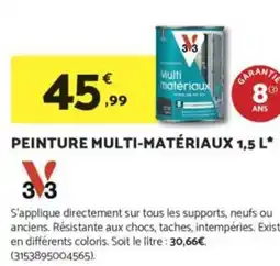 Bricomarché 3V3 Peinture multi-matériaux offre