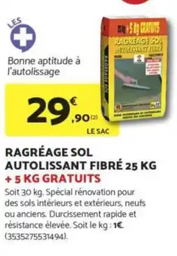 Bricomarché Ragréage sol autolissant fibré offre