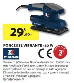 Bricomarché MCKENZIE Ponceuse vibrante 150 w offre