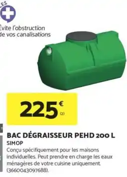 Bricomarché SIMOP Bac dégraisseur pehd offre