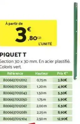 Bricomarché Piquet T offre