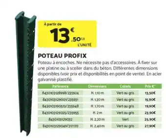 Bricomarché Poteau profix offre