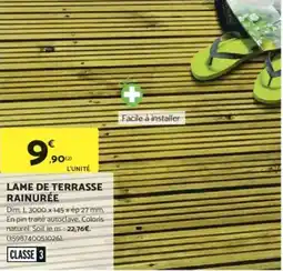 Bricomarché Lame de terrasse rainurée offre