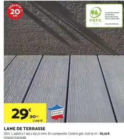 Bricomarché Lame de terrasse offre