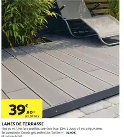 Bricomarché Lames de terrasse offre