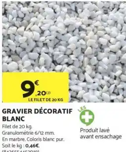 Bricomarché Gravier décoratif blanc offre