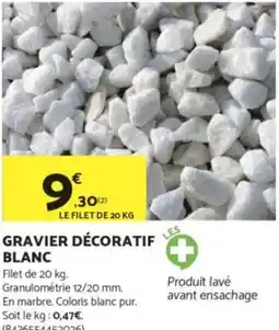 Bricomarché Gravier décoratif blanc offre