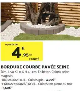 Bricomarché Bordure courbe pavée seine offre