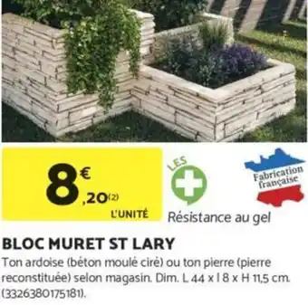 Bricomarché Bloc muret st lary offre