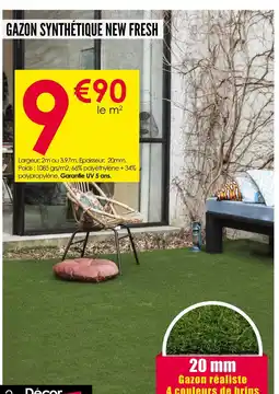 Décor Discount GAZON SYNTHÉTIQUE NEW FRESH offre