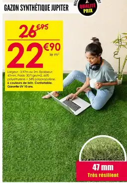 Décor Discount Gazon synthétique Jupiter offre