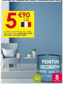 Décor Discount PEINTURE DECORATION AZURITE SATIN 0,5L offre
