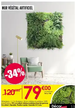 Décor Discount Mur végétal artificiel offre