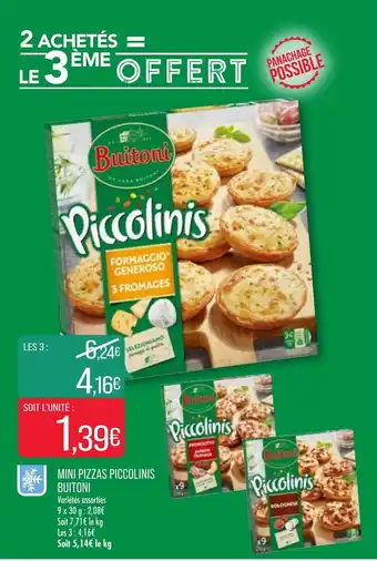 Mini pizzas piccolinis Buitoni