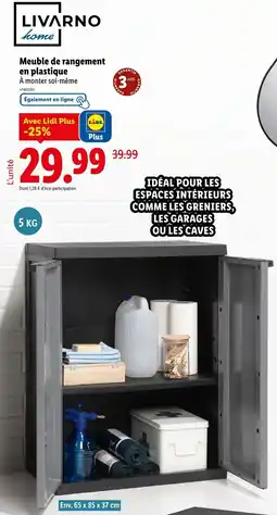 Lidl LIVARNO home Meuble de rangement en plastique offre