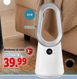 Lidl Ventilateur de table offre